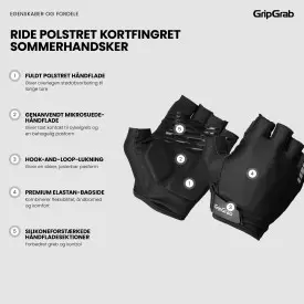 Handske Ride sort grib grab - Billede 2