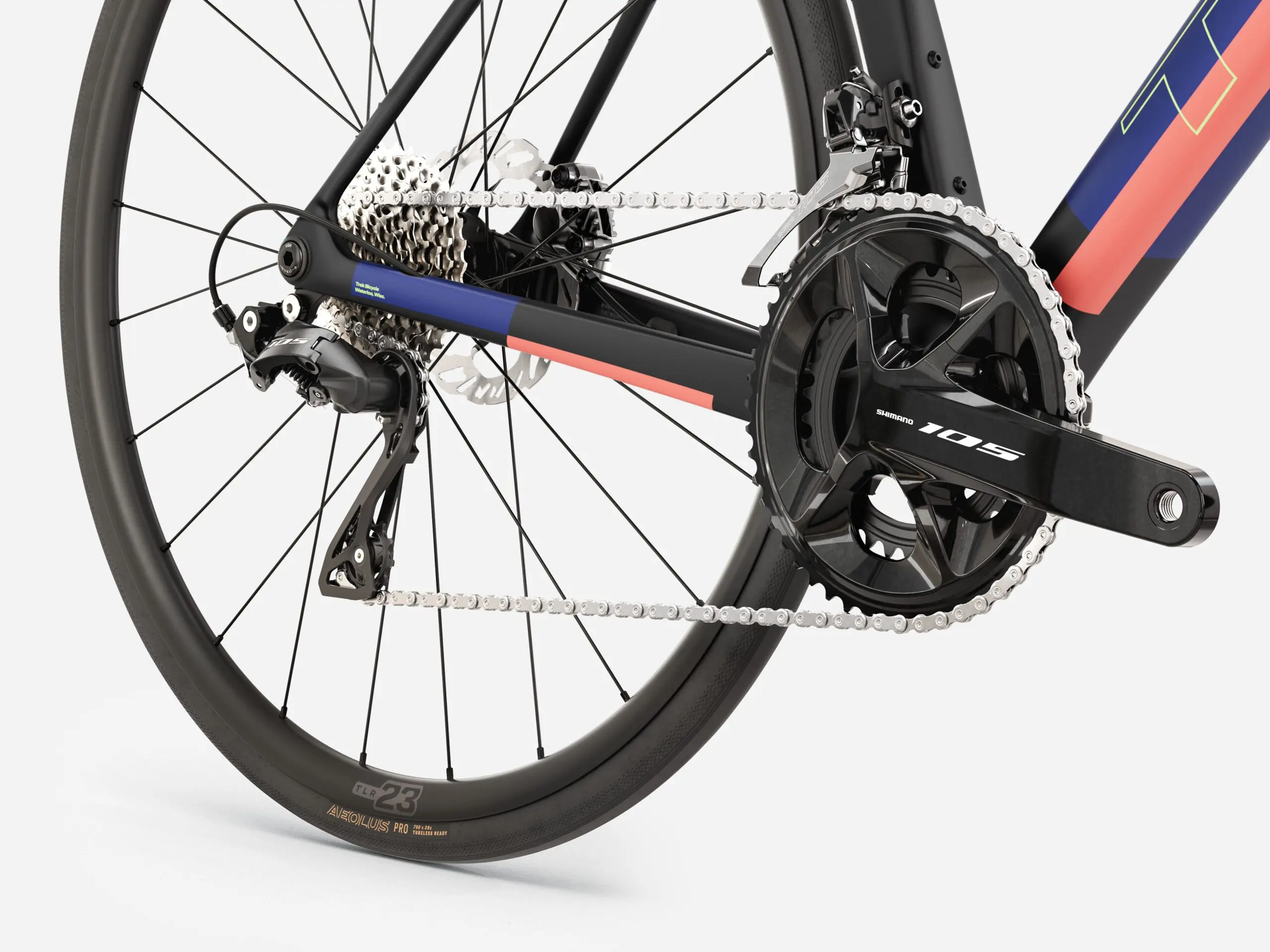 Madone SL 5 XL Matte Cobalt Blue/Trek Black/Living Coral - Billede 6