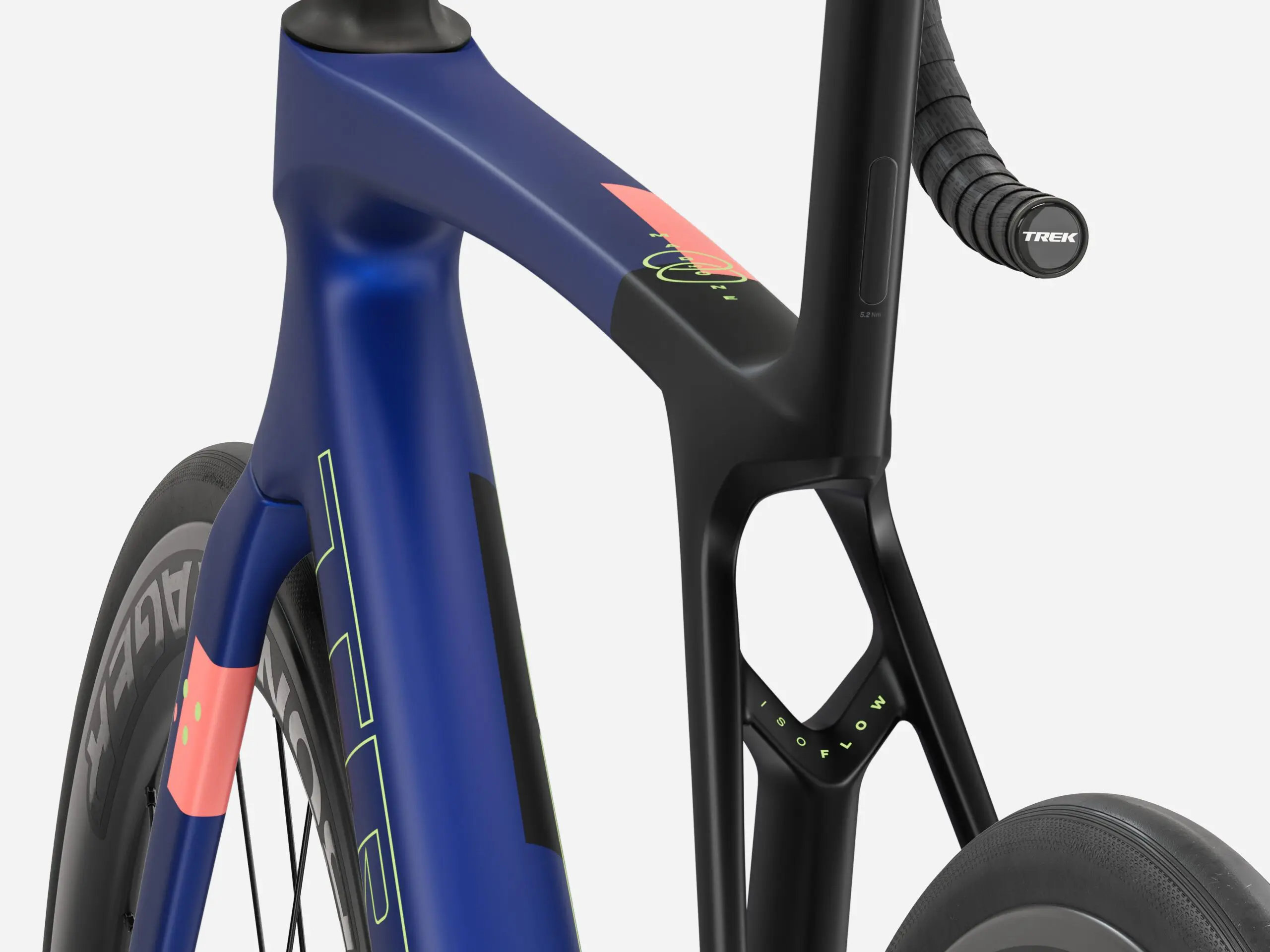 Madone SL 6 L Matte Cobalt Blue/Trek Black/Living Coral - Billede 4