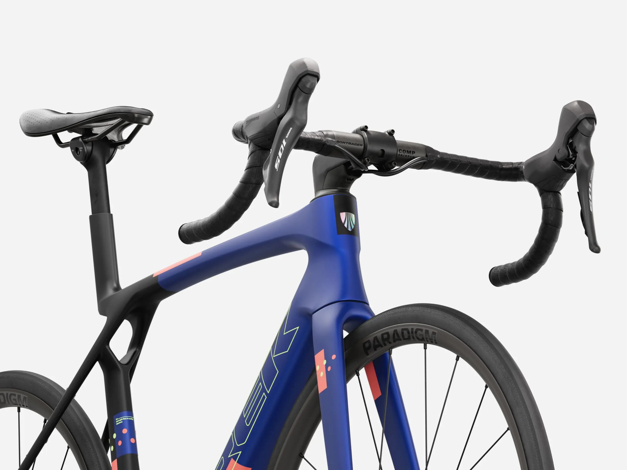 Madone SL 5 S Matte Cobalt Blue/Trek Black/Living Coral - Billede 5