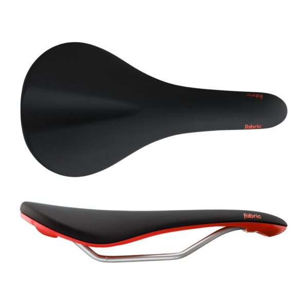 Sadel Scoop Shallow Elite Black/Red Fabric