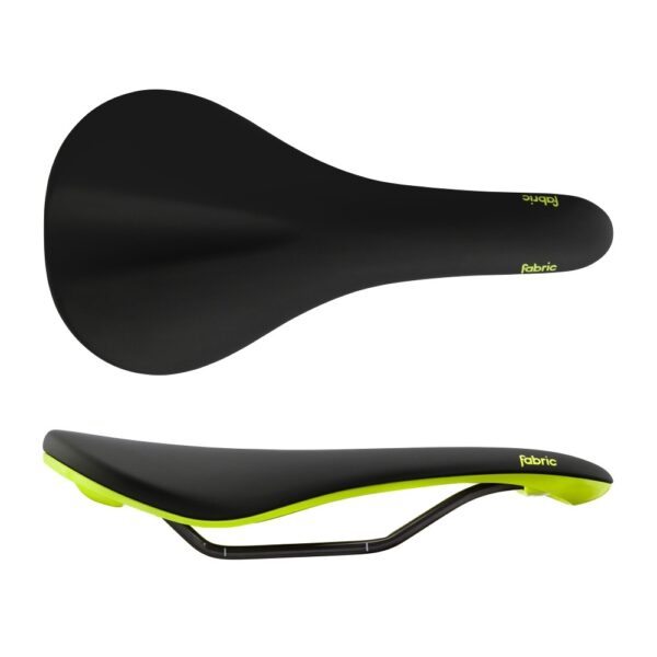 Sadel Scoop Shallow Elite Black/Yellow Fabric
