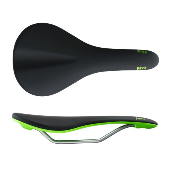 Sadel Scoop Flat Elite Black/Green Fabric