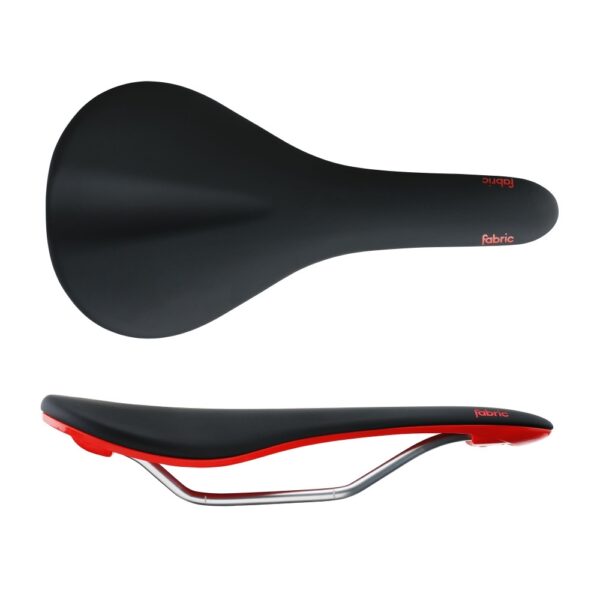 Sadel Scoop Flat Elite Black/Red Fabric