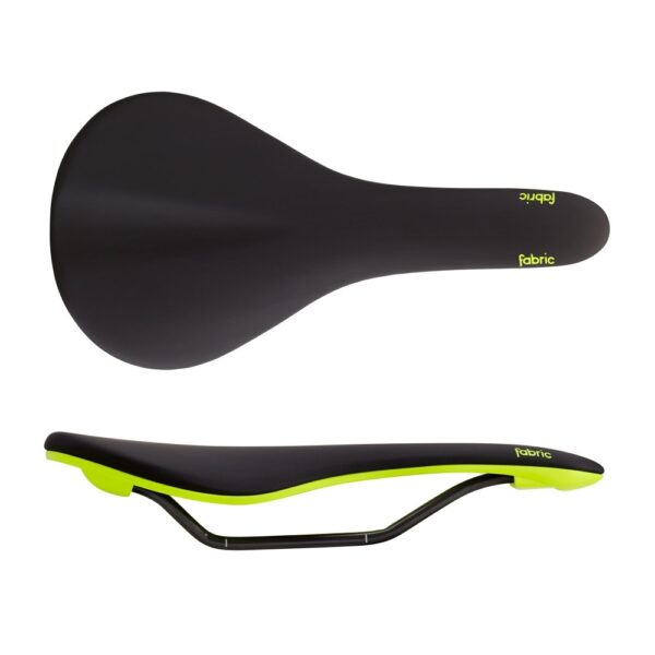 Sadel Scoop Flat Elite Black/Yellow Fabric