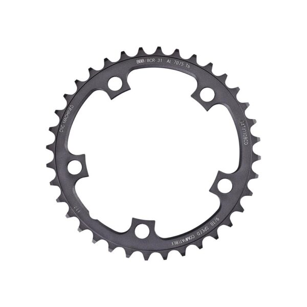 Klinge 34t ø110 5h alu mørk grå Compact Gear 9/10sp